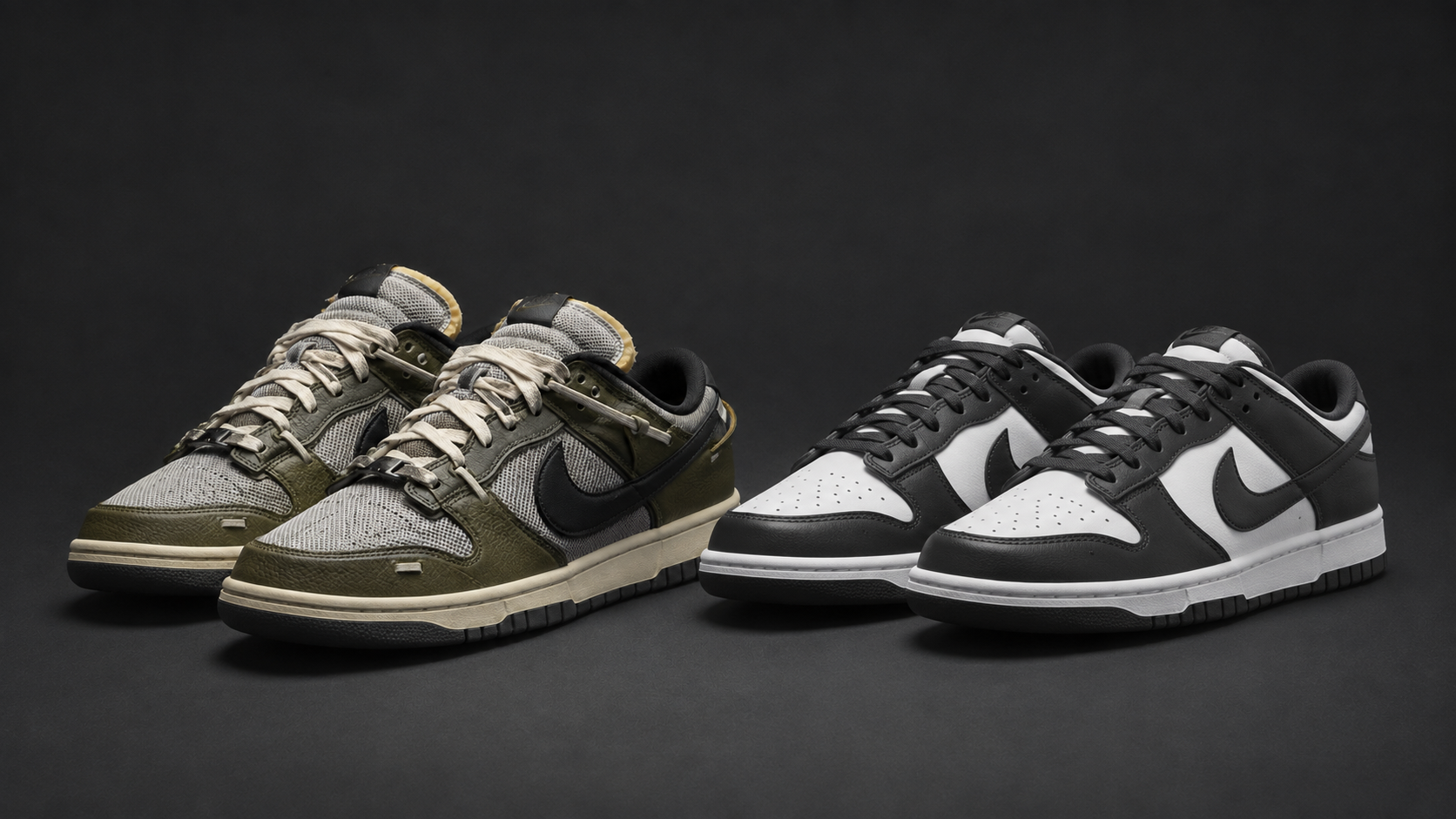 Nike Dunk Low Remastered — сетчатая основа и кожаные накладки